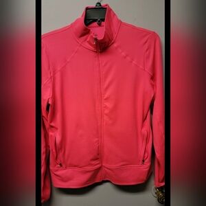 Champion Duo Dry Womens Long Sleeved Zip Activewear Top Pink Size XL